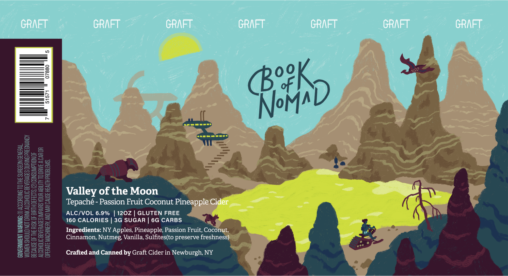 Graft Book Of Nomad I Valley Of The Moon beer Label Full Size