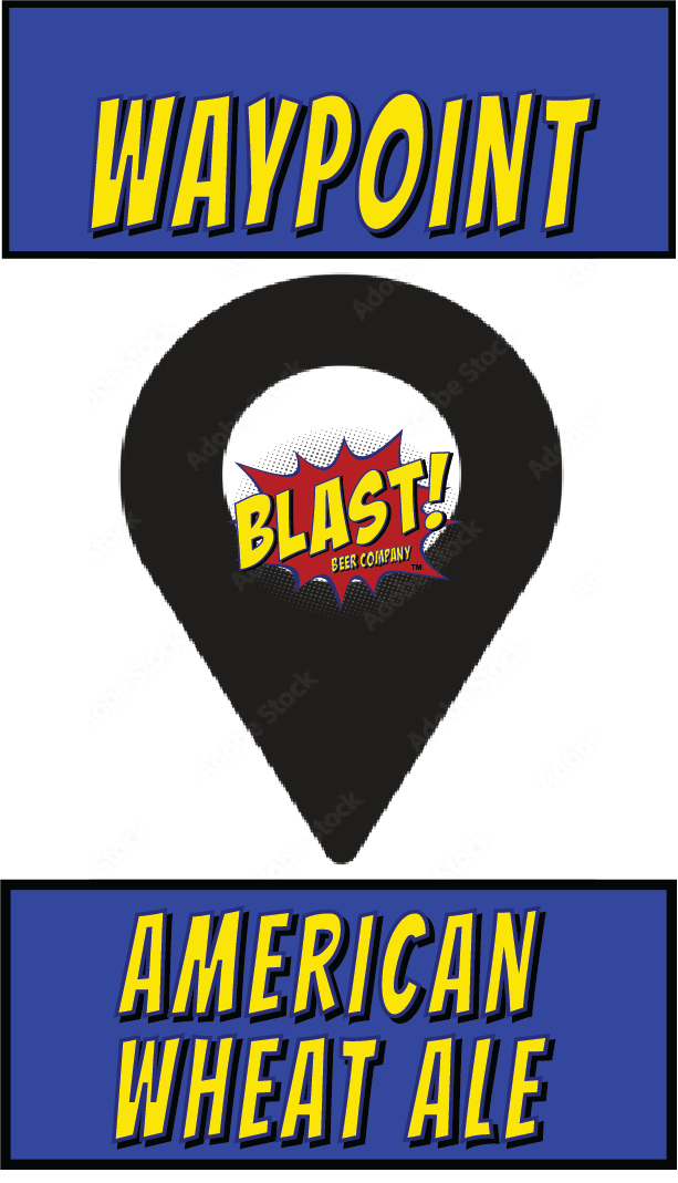 Blast #7 Waypoint Wheat beer Label Full Size