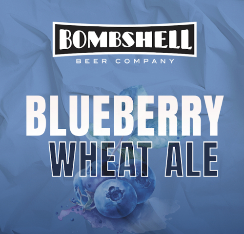 Bombshell Blueberry Wheat beer Label Full Size