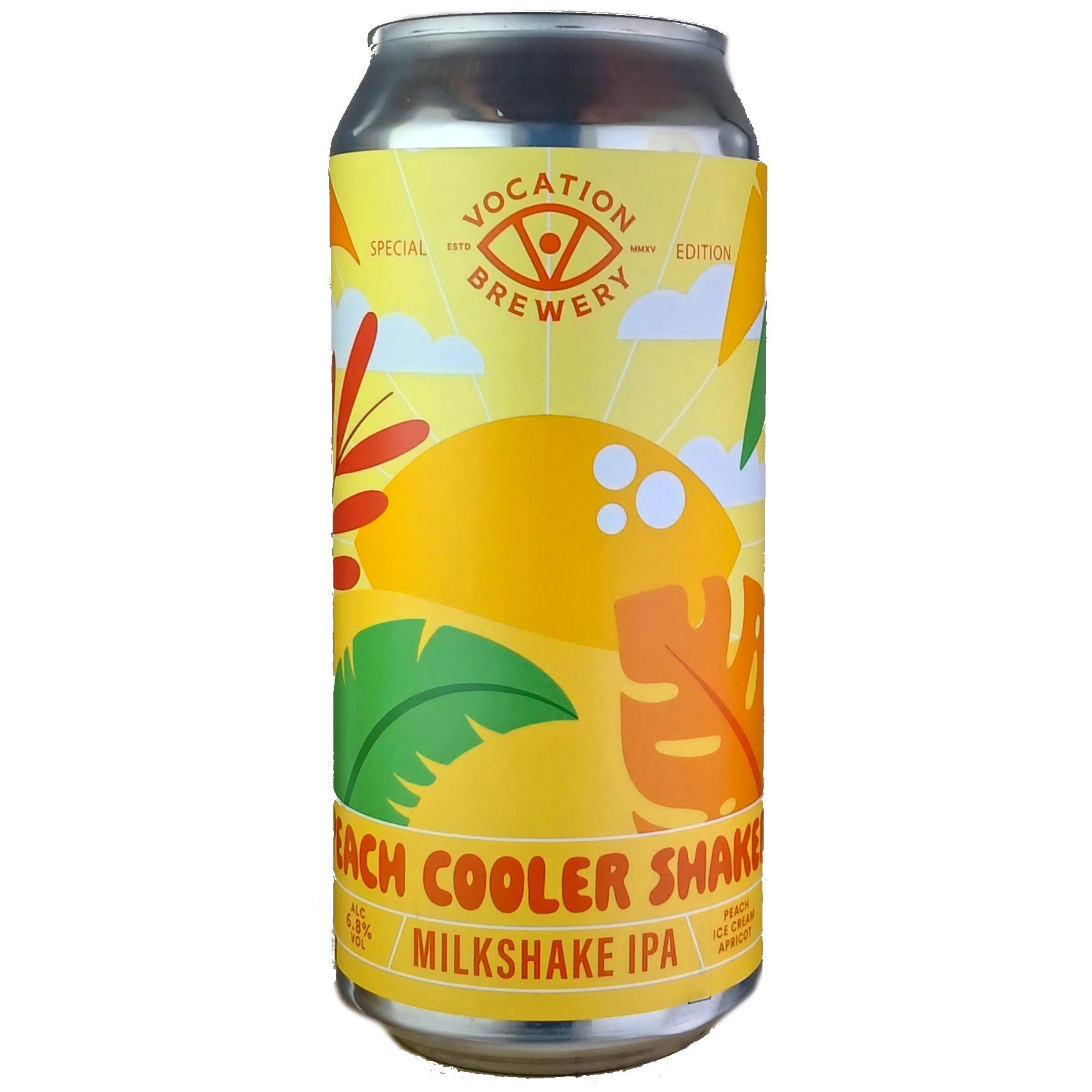 Vocation Peach Cooler Shake beer Label Full Size