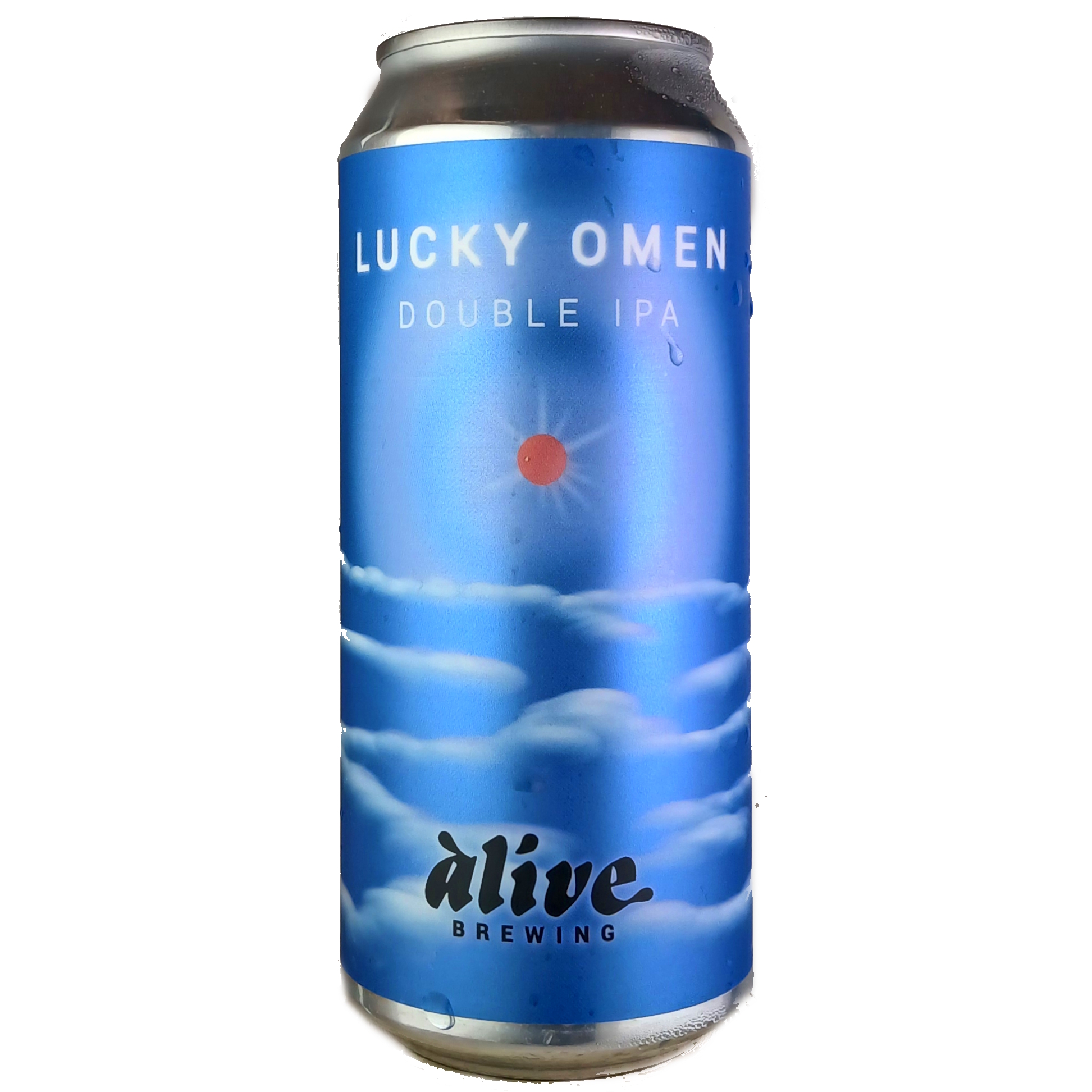 Alive Brewing Lucky Omen beer Label Full Size