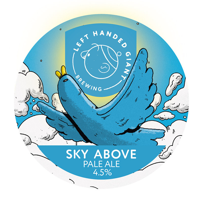 Left Handed Giant Sky Above beer Label Full Size