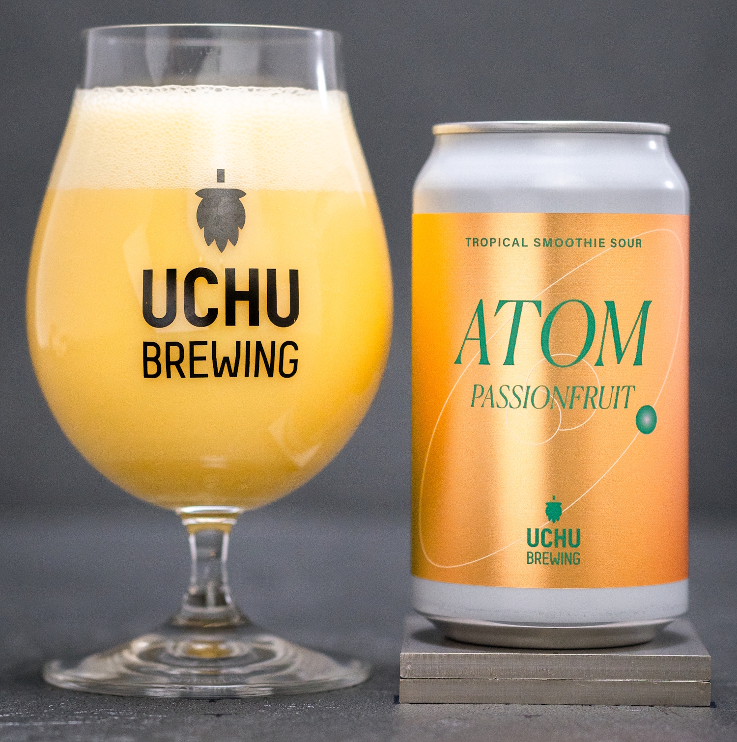 Uchu Atom Passionfruit beer Label Full Size