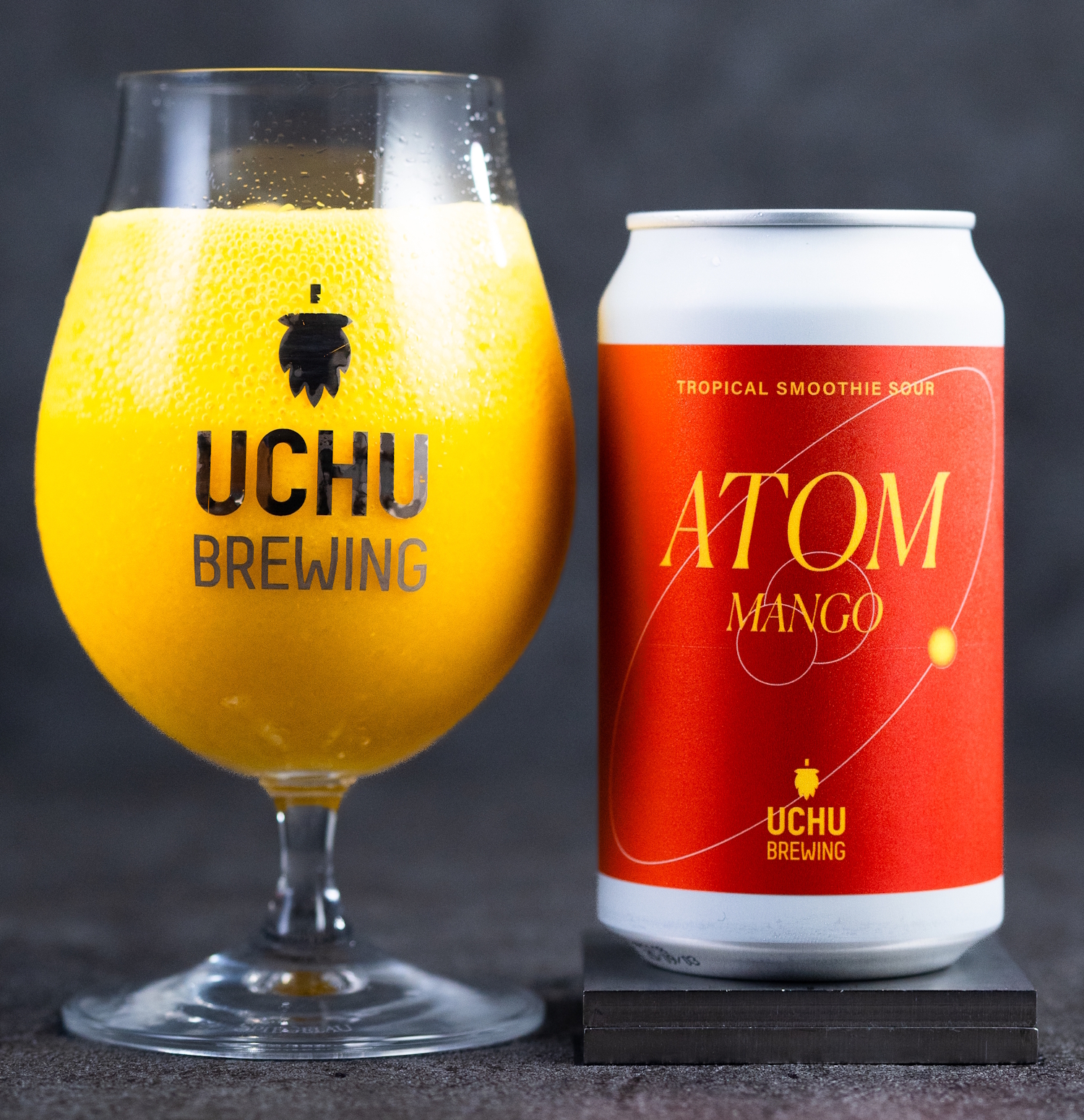 Uchu Atom Mango beer Label Full Size