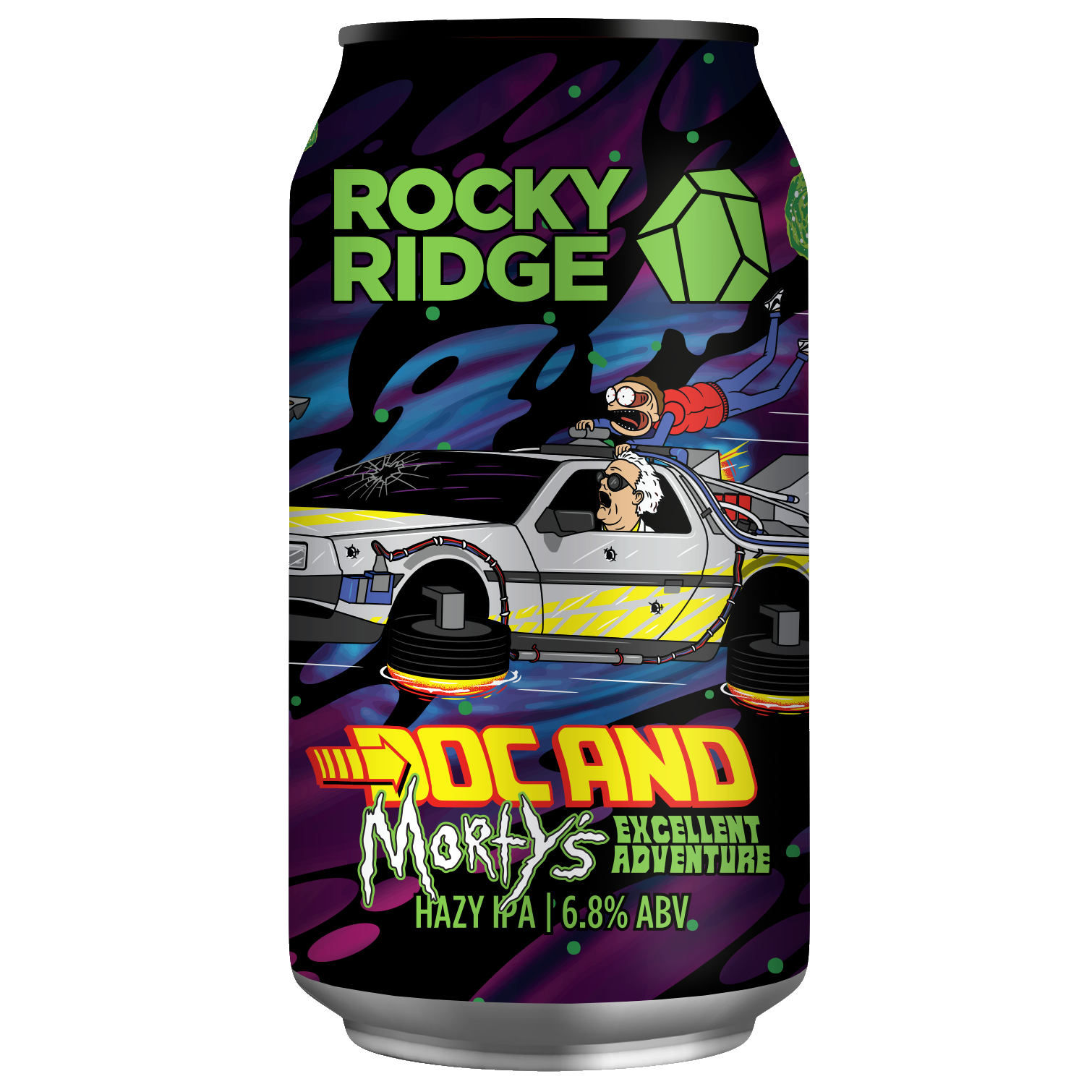 Rocky Ridge Doc & Morty's Excellent Adventure beer Label Full Size