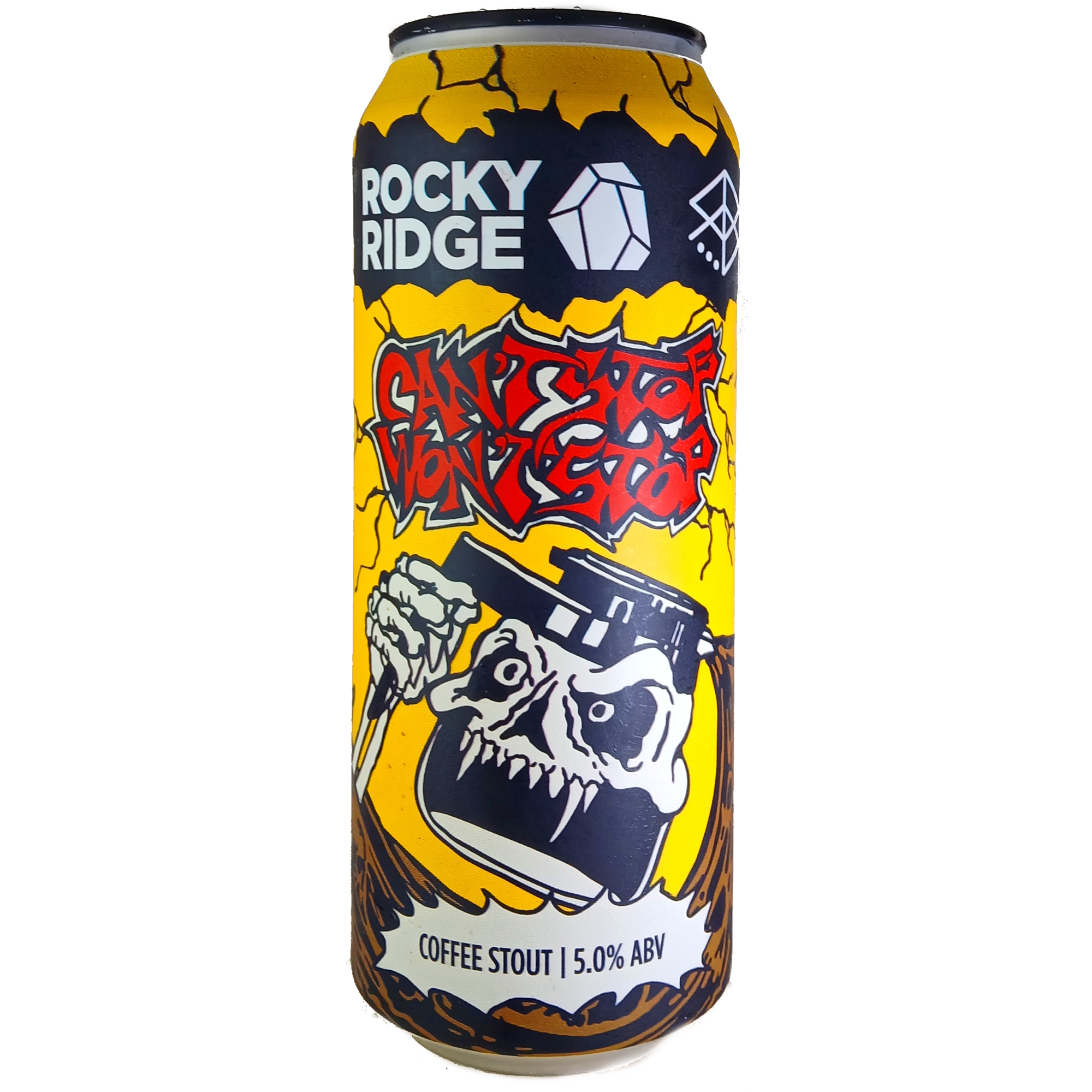 Rocky Ridge + Range Can't Stop, Won't Stop beer Label Full Size