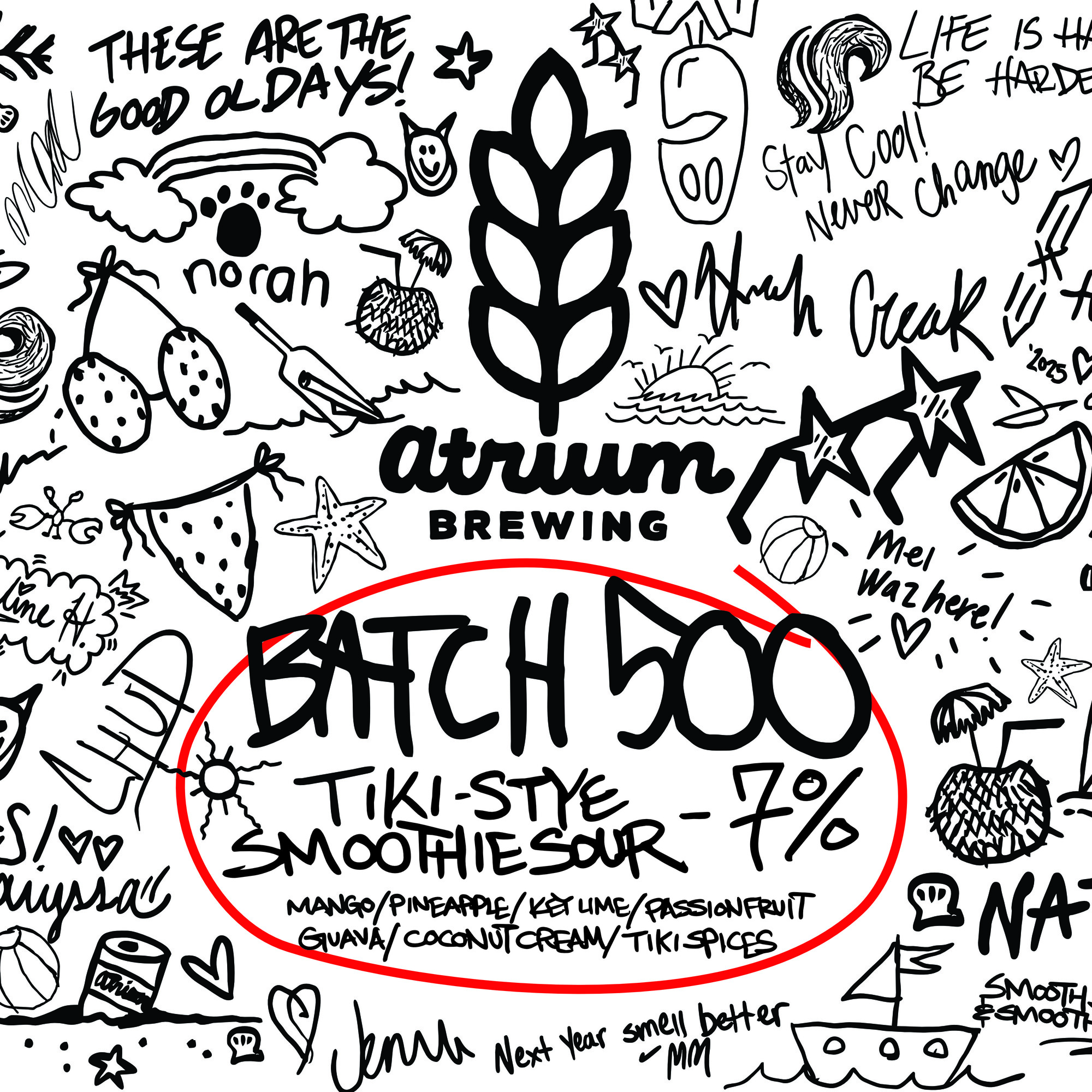 Atrium Batch 500 beer Label Full Size
