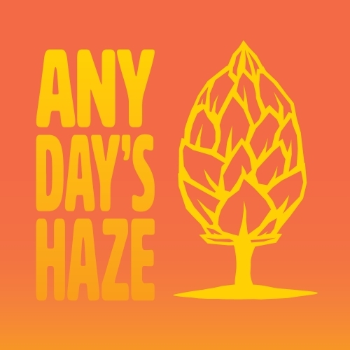 Beer Tree Any Day's Haze Mango Peach beer Label Full Size