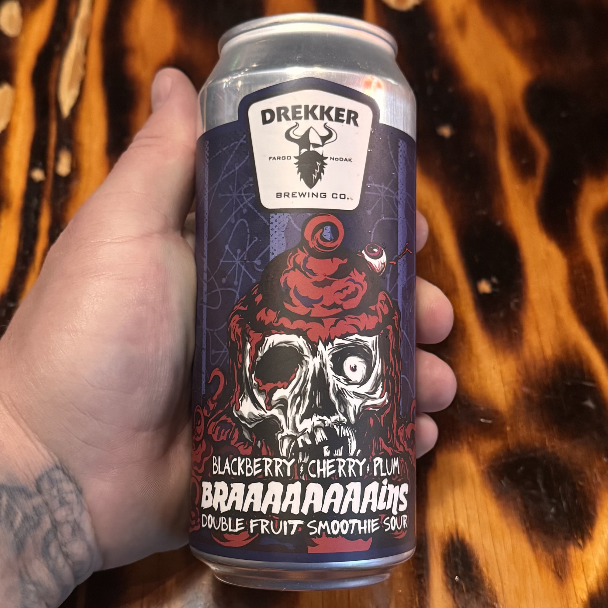 Drekker Braaaaaaaains Wild Prrrty Cola beer Label Full Size