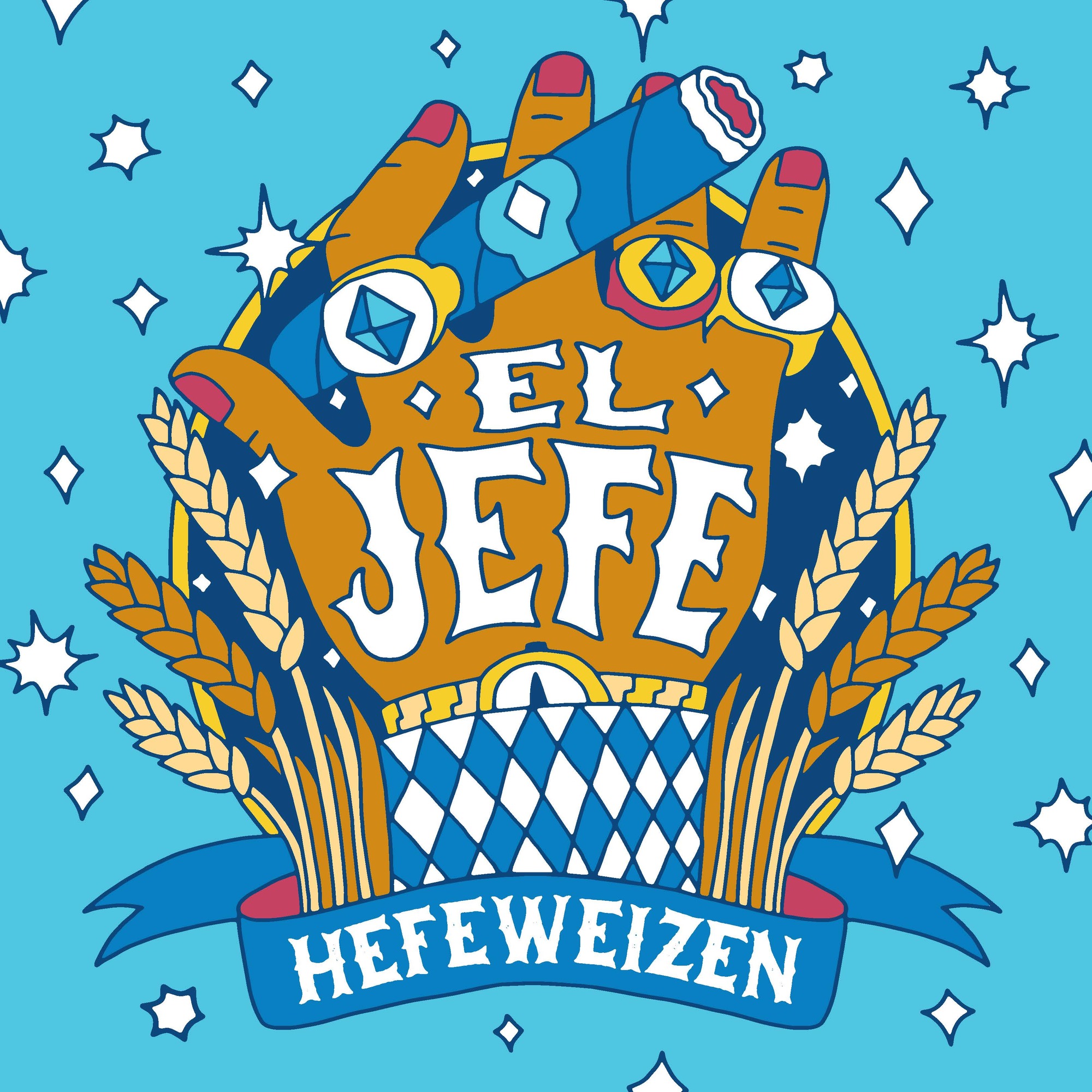 Adopted Dog Brewing El Jefe beer Label Full Size