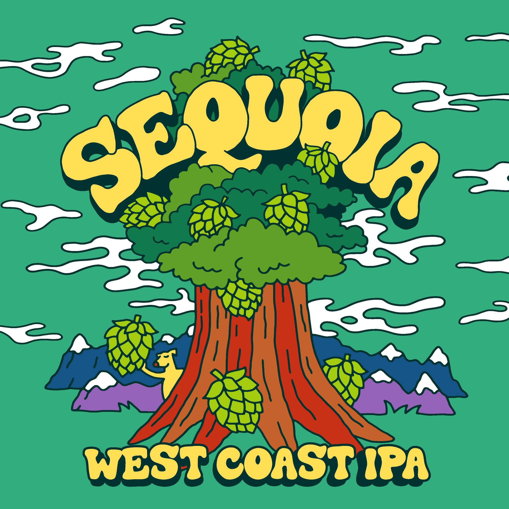 Adopted Dog Brewing Sequoia beer Label Full Size