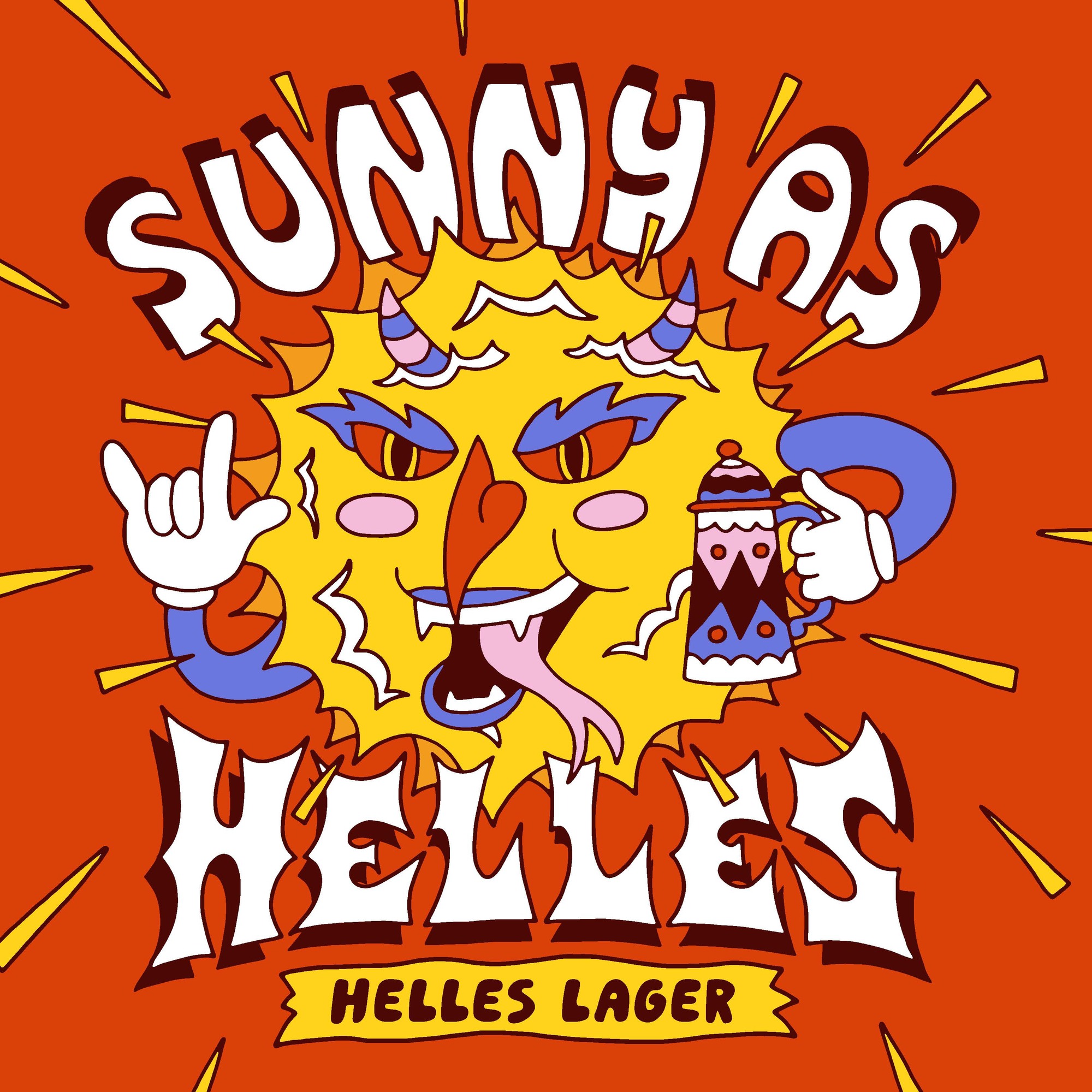 Adopted Dog Brewing Sunny As Helles beer Label Full Size