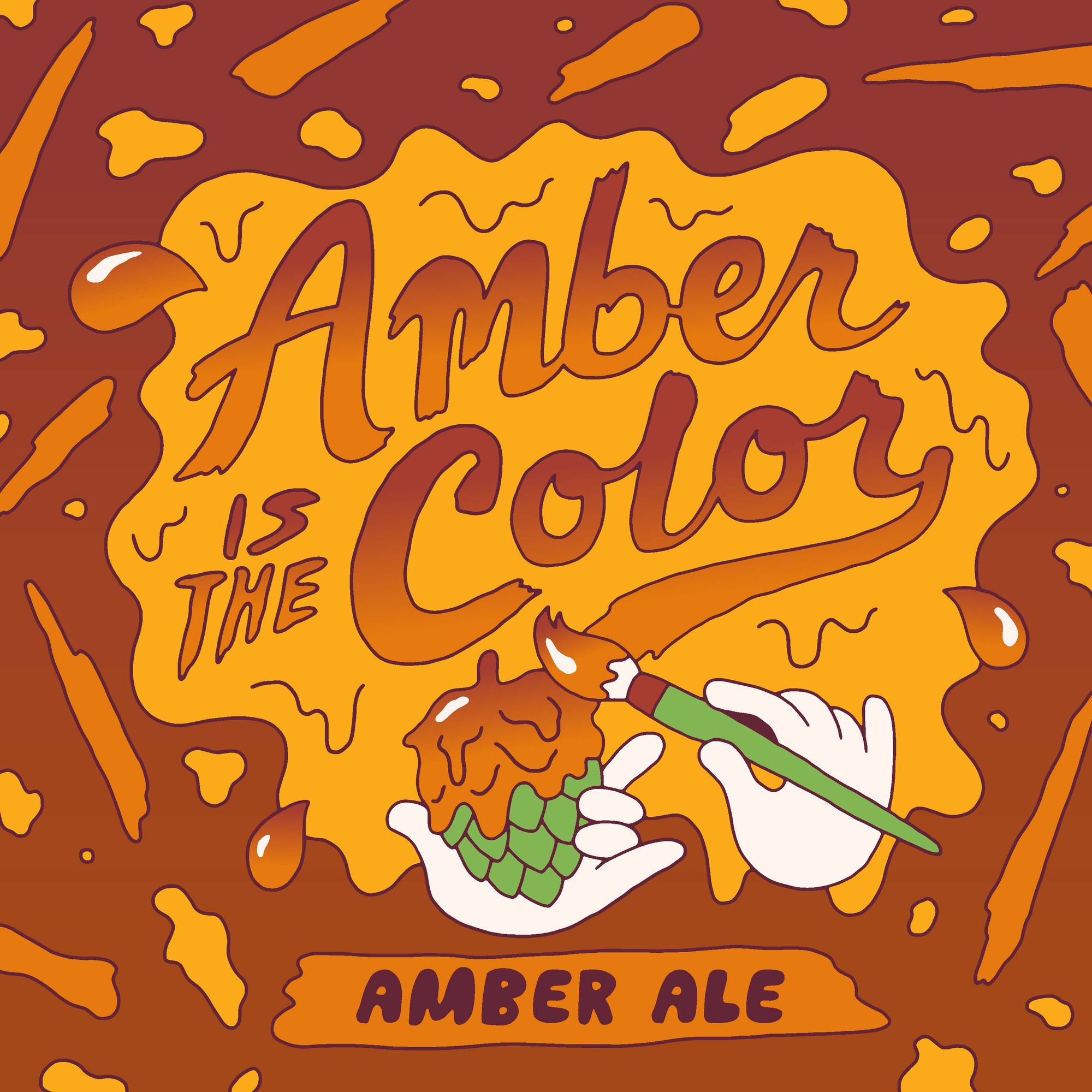 Adopted Dog Brewing Amber Is The Color beer Label Full Size