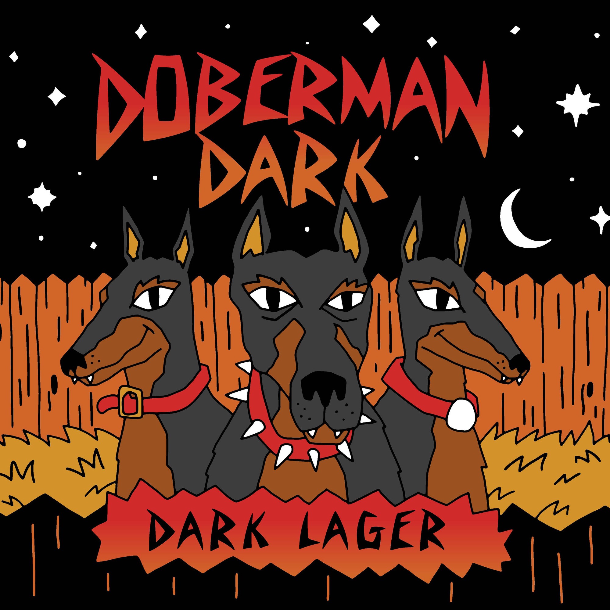 Adopted Dog Brewing Doberman Dark beer Label Full Size