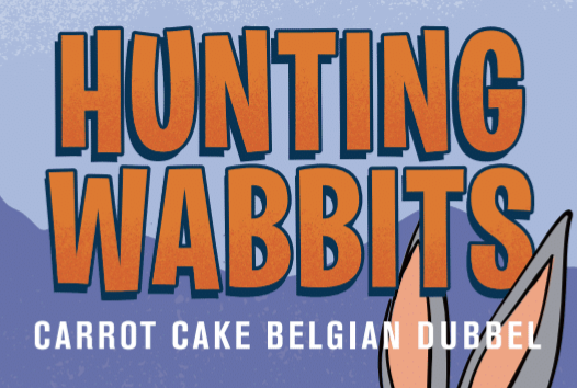 The Glass Jug Hunting Wabbits beer Label Full Size