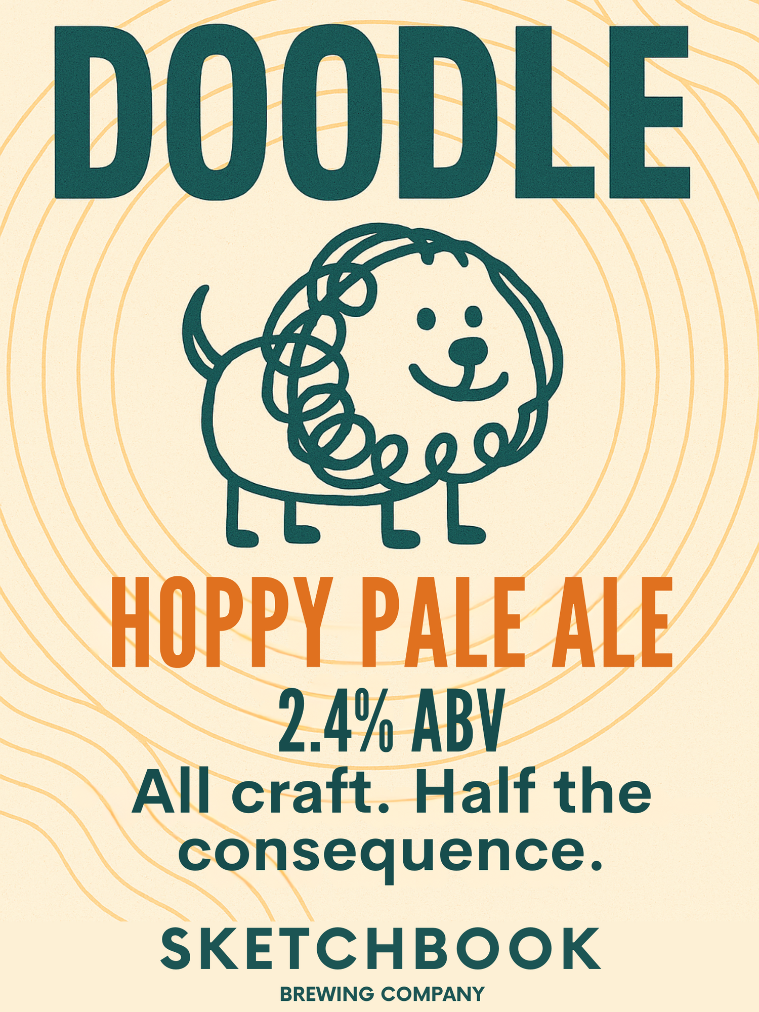 Sketchbook Doodle Hoppy Pale Ale beer Label Full Size