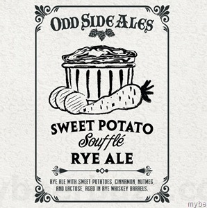 Odd Side Rye BA Sweet Potato Souffle beer Label Full Size