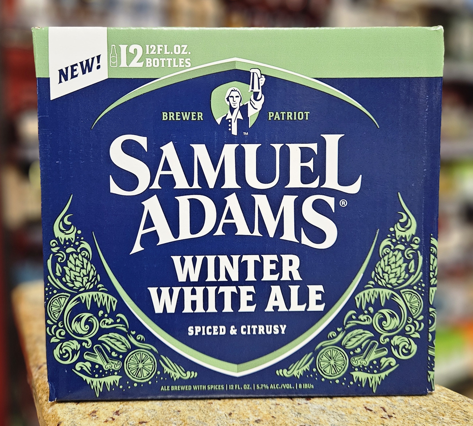 Sam Adams Winter White Ale beer Label Full Size