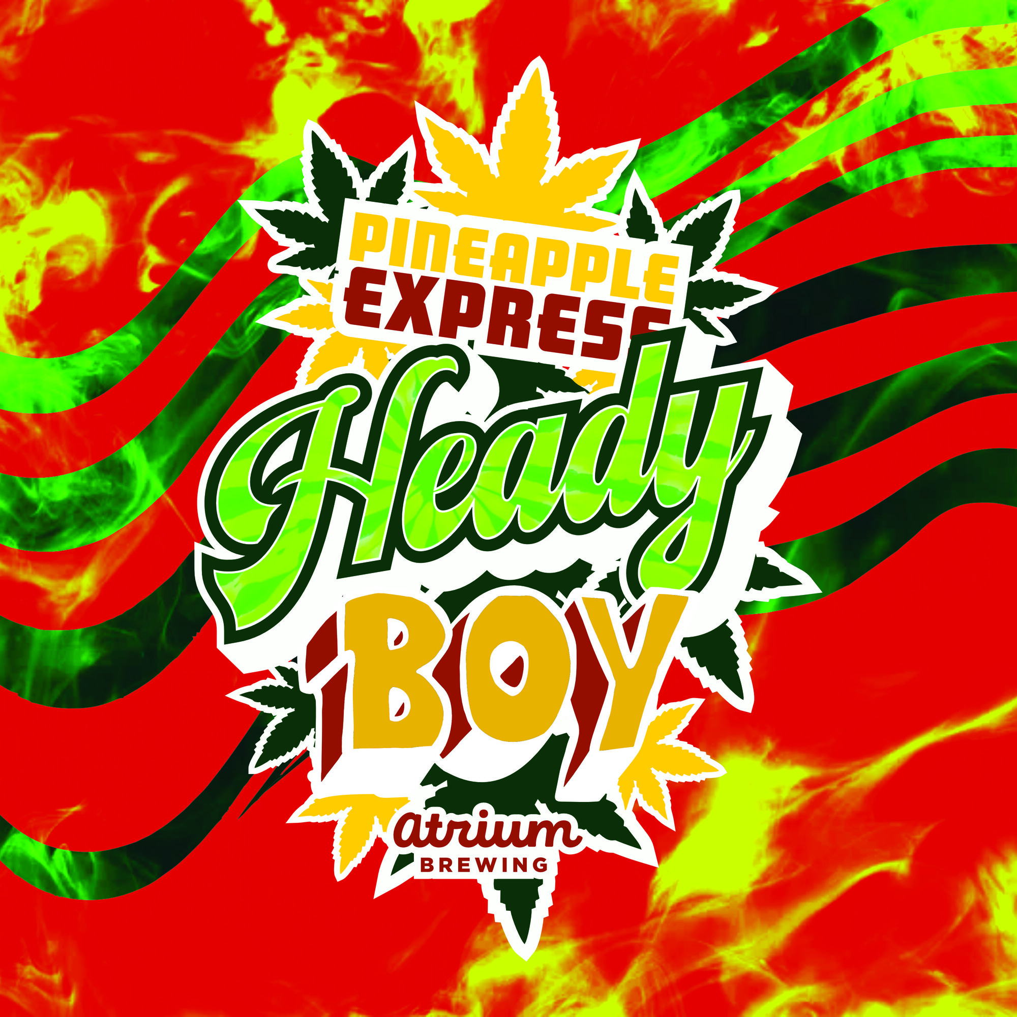 Atrium Pineapple Express Heady Boy beer Label Full Size
