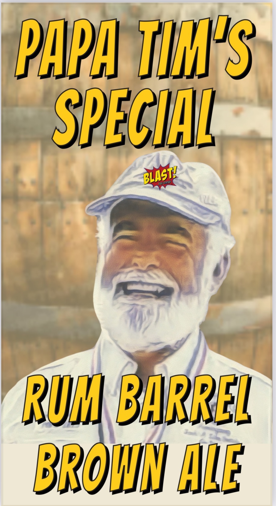 Blast 8 - Papa Tim's Special beer Label Full Size