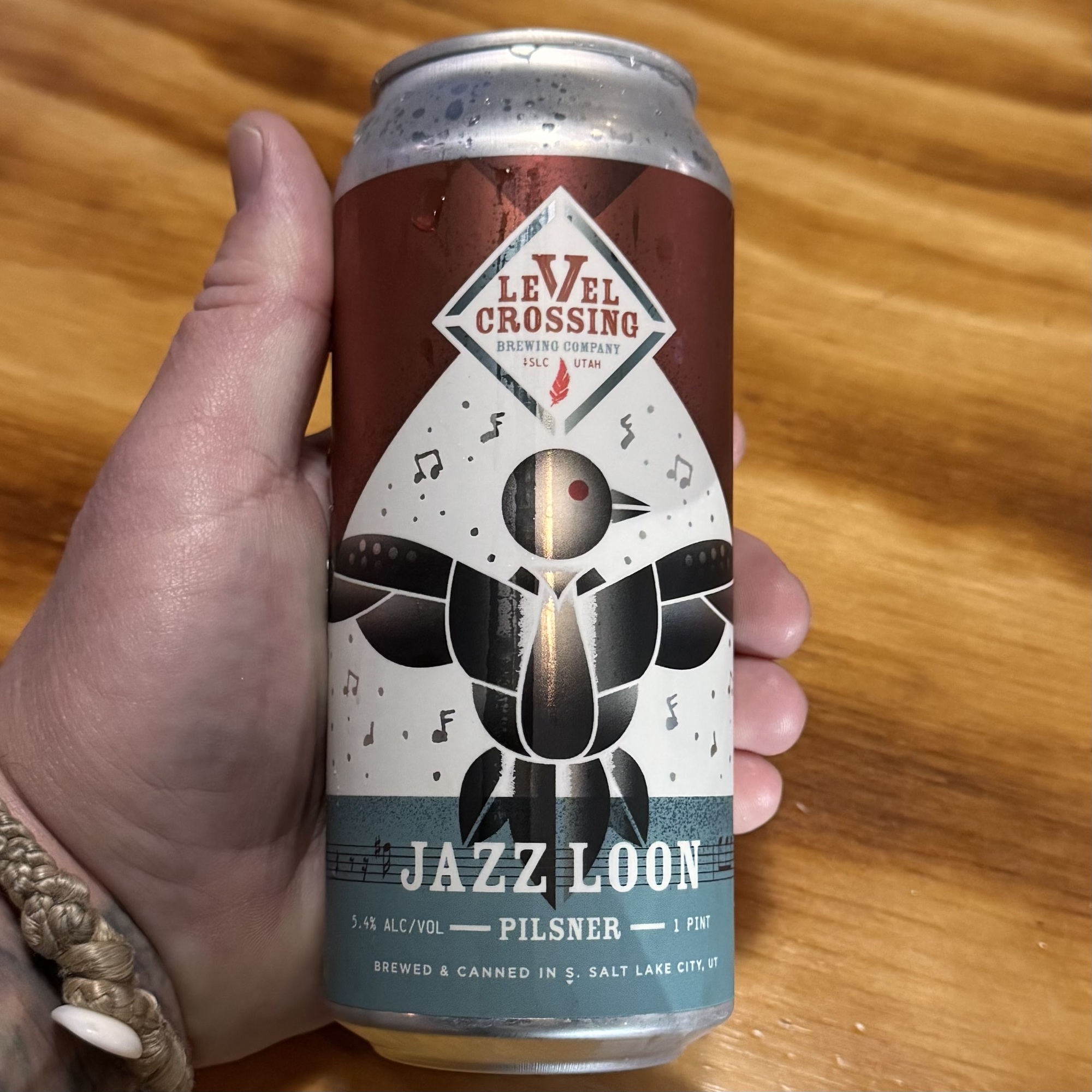Level Crossing Jazz Loon beer Label Full Size