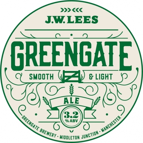 JW Lees Greengate Bitter beer Label Full Size