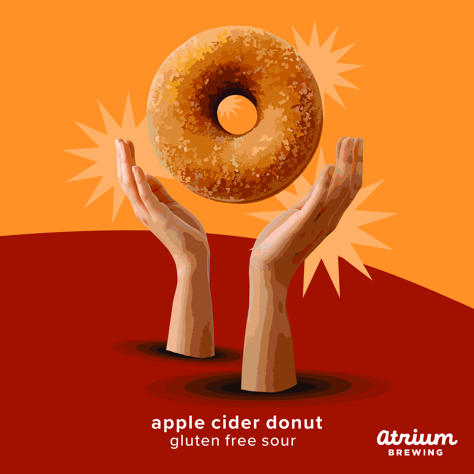 Atrium Apple C Ider Donut beer Label Full Size