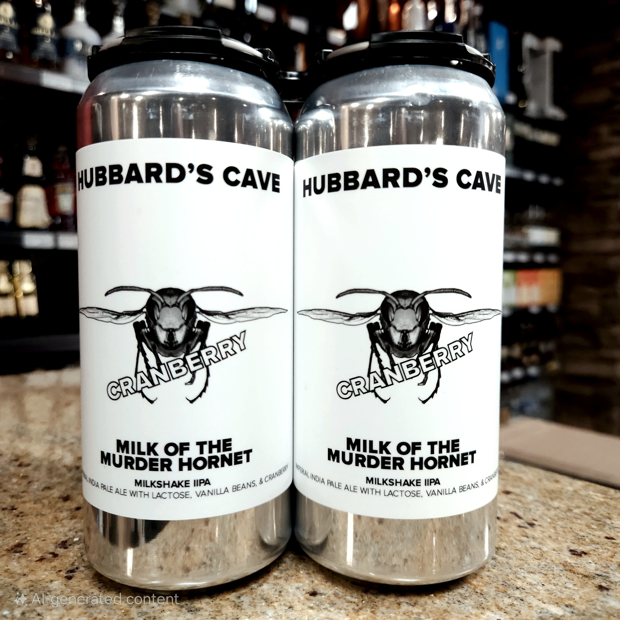 Hubbard’s Cave Milk Of The Murder Hornet - Cranberry beer Label Full Size