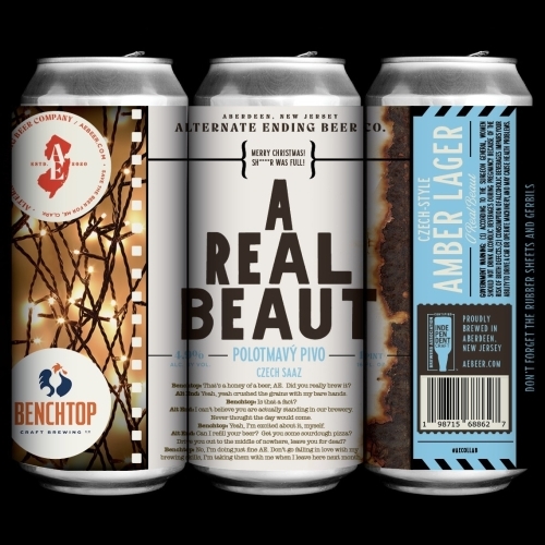 Alternate Ending A Real Beaut beer Label Full Size