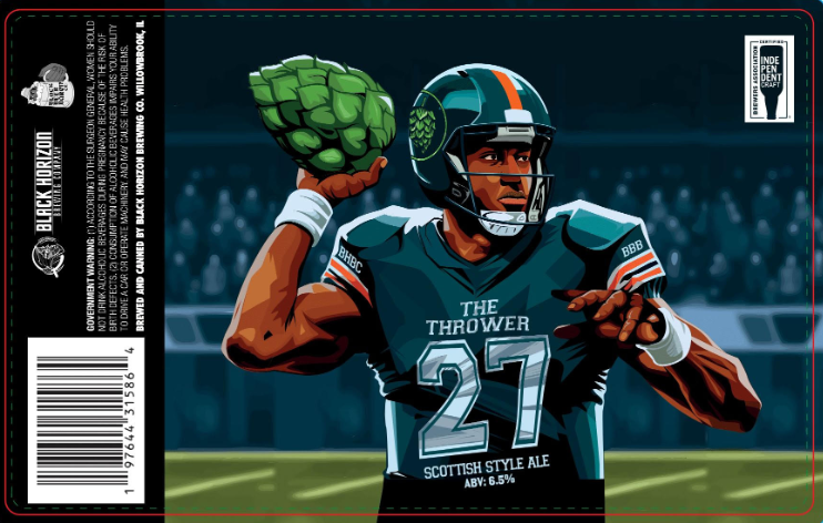 Black Horizon The Thrower beer Label Full Size