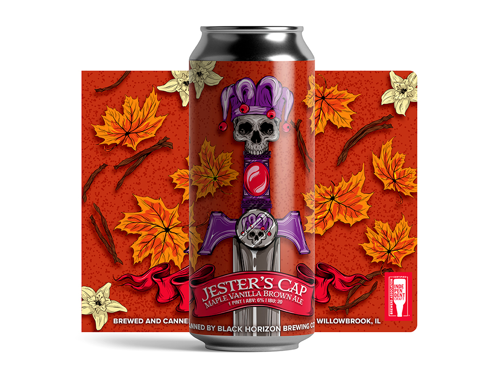 Black Horizon Jester's Cap beer Label Full Size