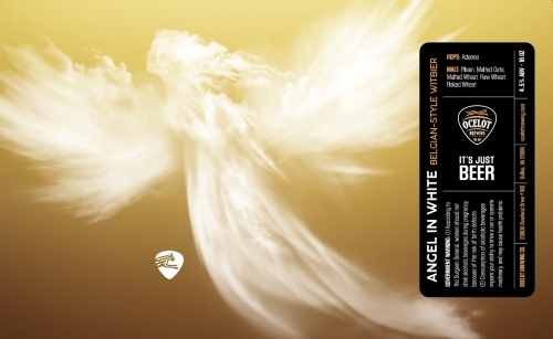 Ocelot Angel in White beer Label Full Size