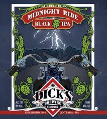 Dick's Midnight Ride Black IPA beer Label Full Size