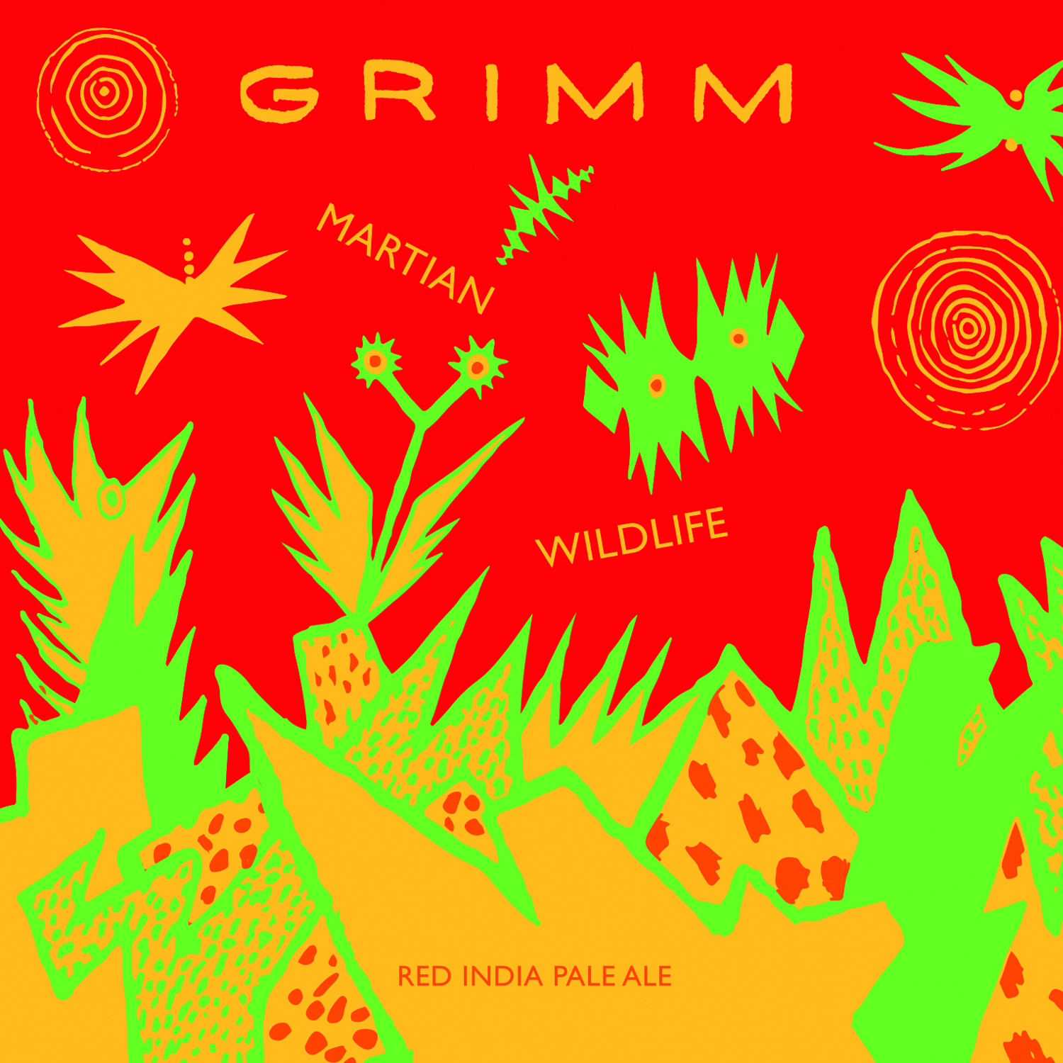 Grimm Martian Wildlife beer Label Full Size