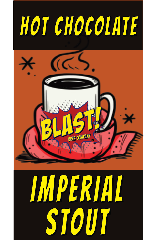 Blast 14 - Hot Chocolate beer Label Full Size
