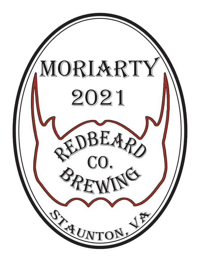Redbeard Brewing '21 Moriarty Blanton's W/ Coffee beer Label Full Size