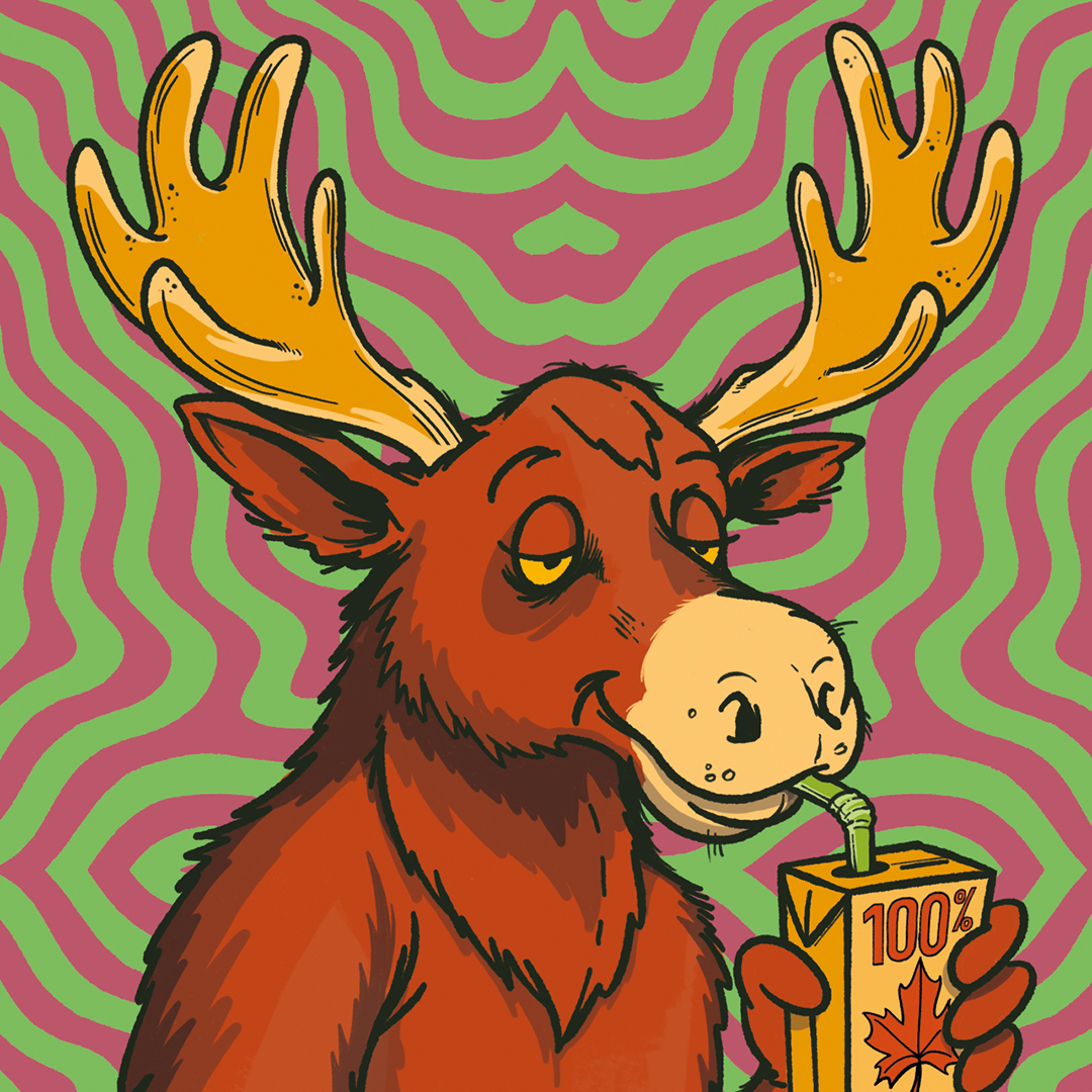 Tripping Animals + Messorem Moosey Juicy beer Label Full Size