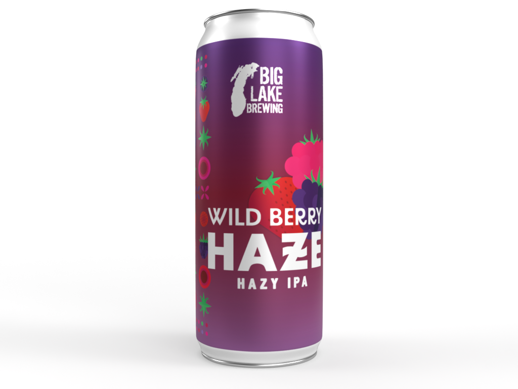 Big Lake Wild Berry Haze beer Label Full Size