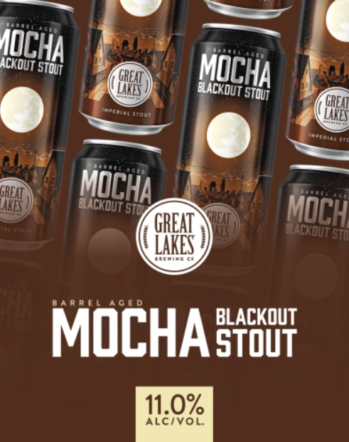 Great Lakes Barrel Aged Mocha Blackout Stout beer Label Full Size