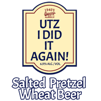 1940's Utz I Did It Again beer Label Full Size