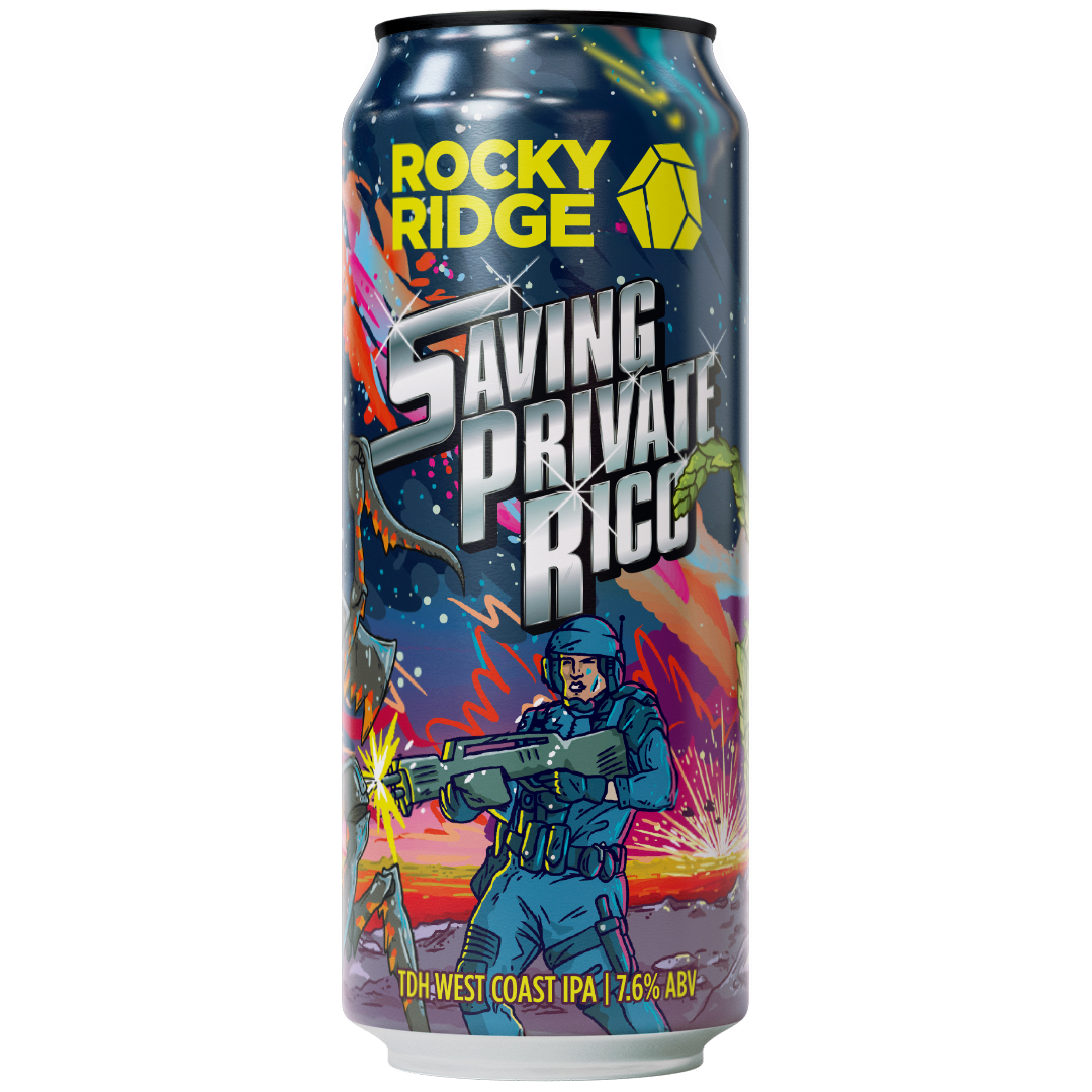 Rocky Ridge Saving Private Rico beer Label Full Size
