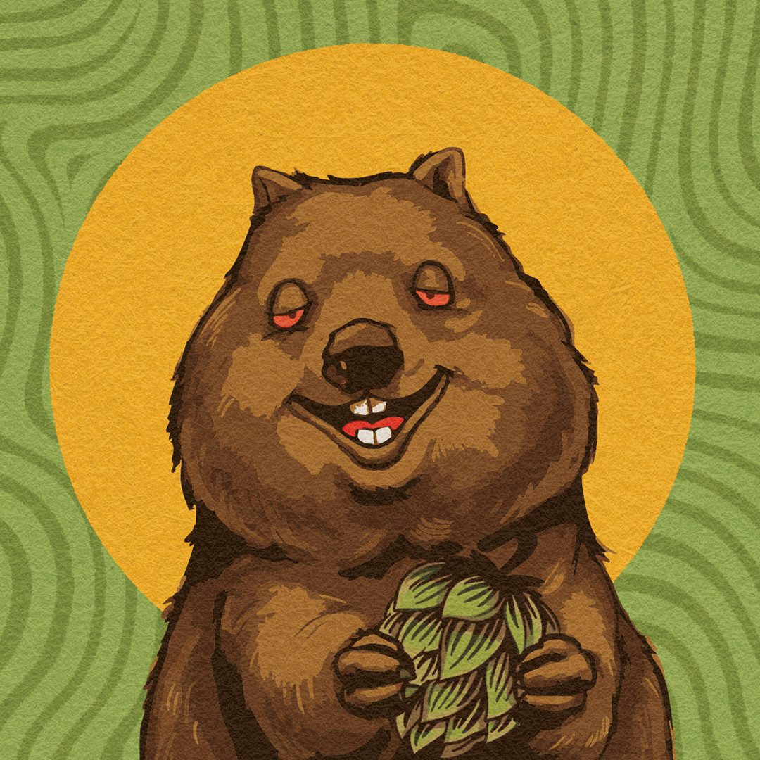 Tripping Animals The Happiest Animal beer Label Full Size