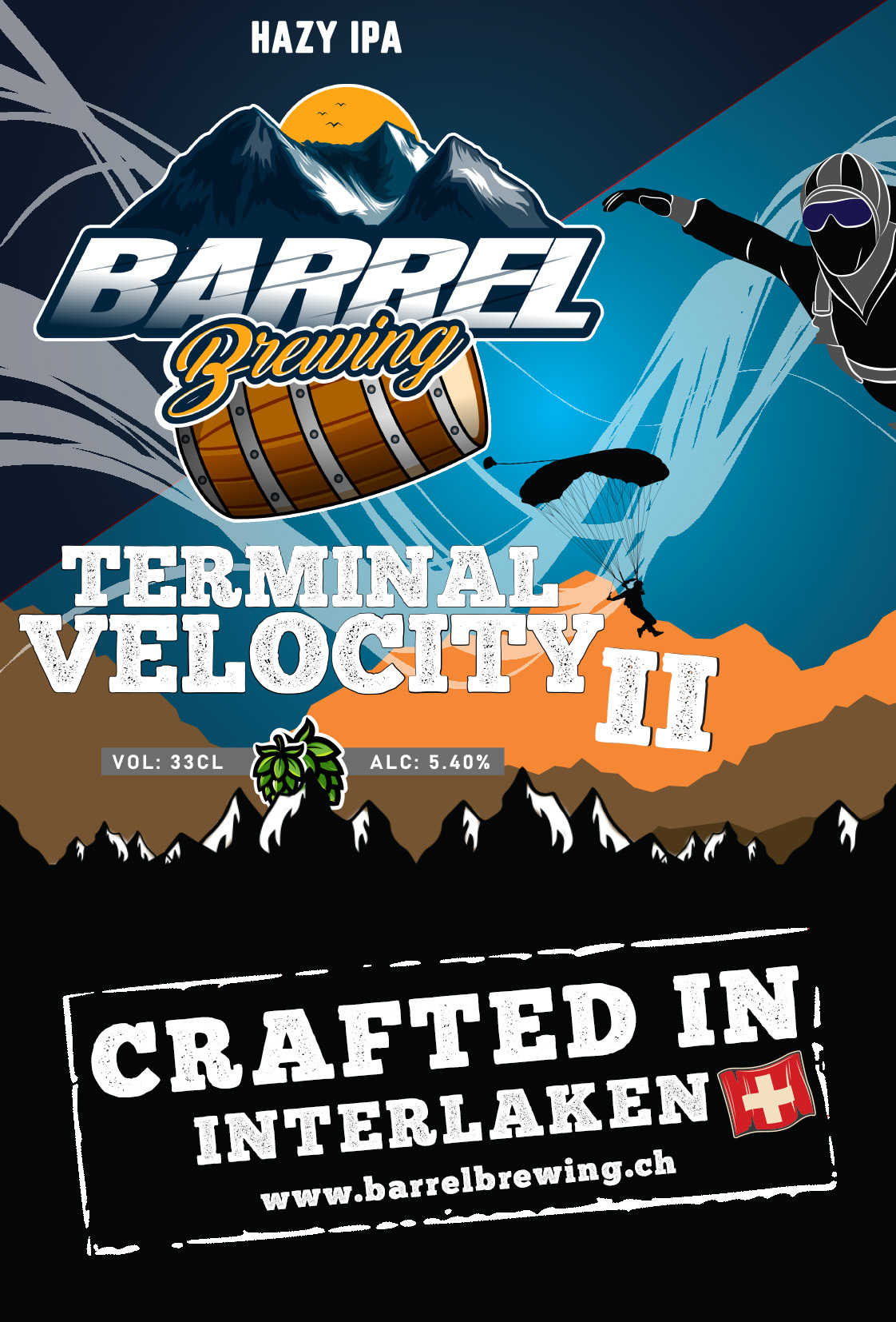 Barrel Terminal Velocity beer Label Full Size