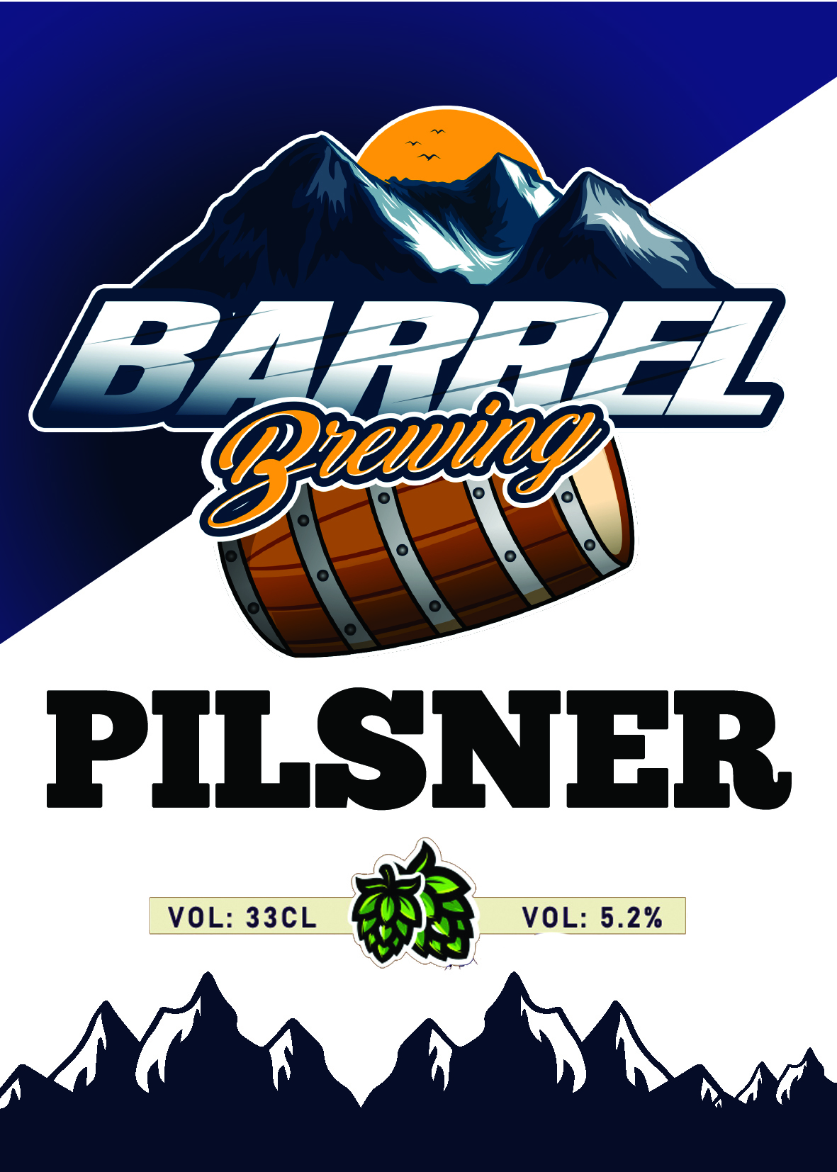 Barrel New Zealand Pilsner beer Label Full Size