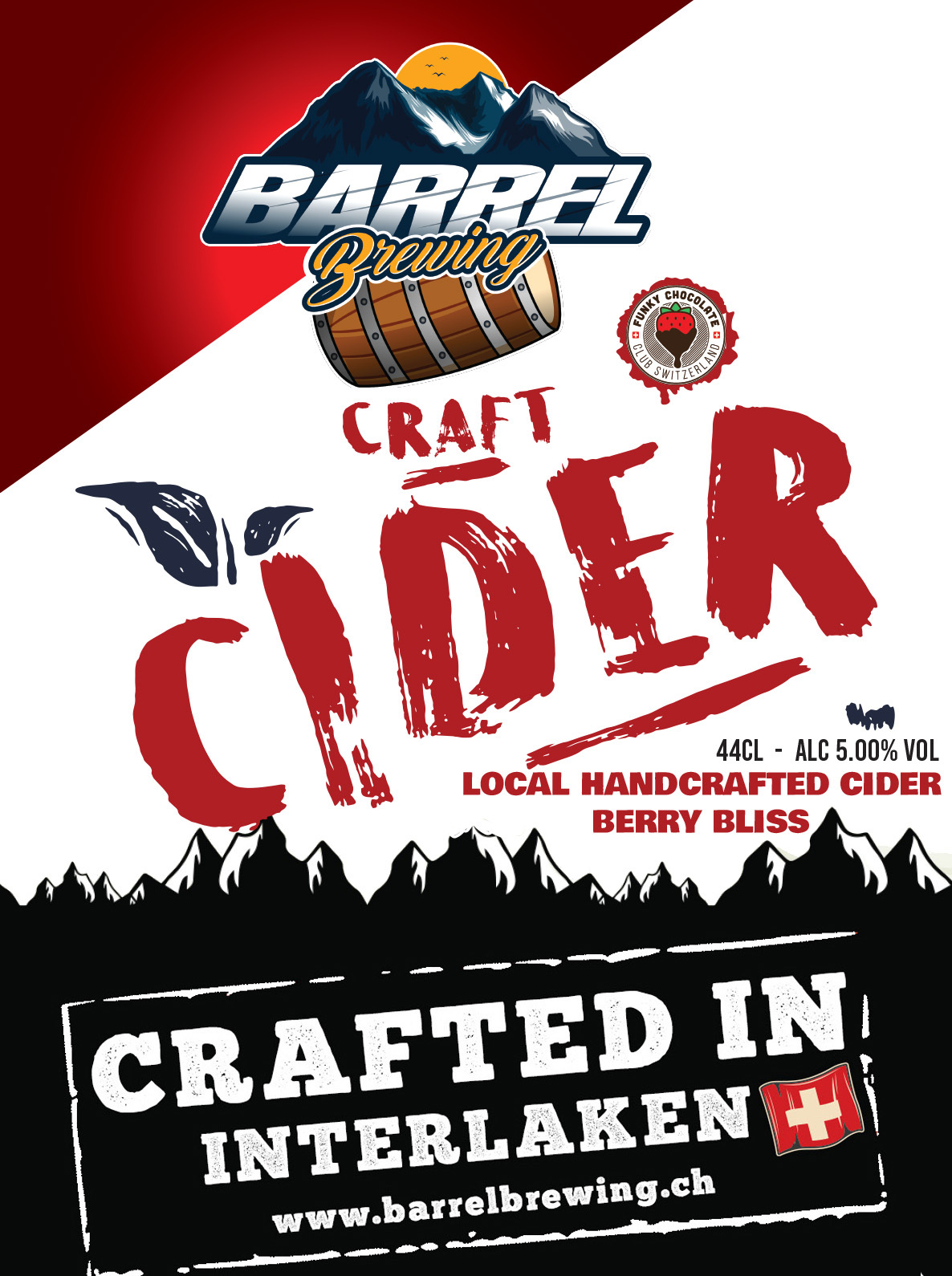 Barrel Strawberry Cider beer Label Full Size