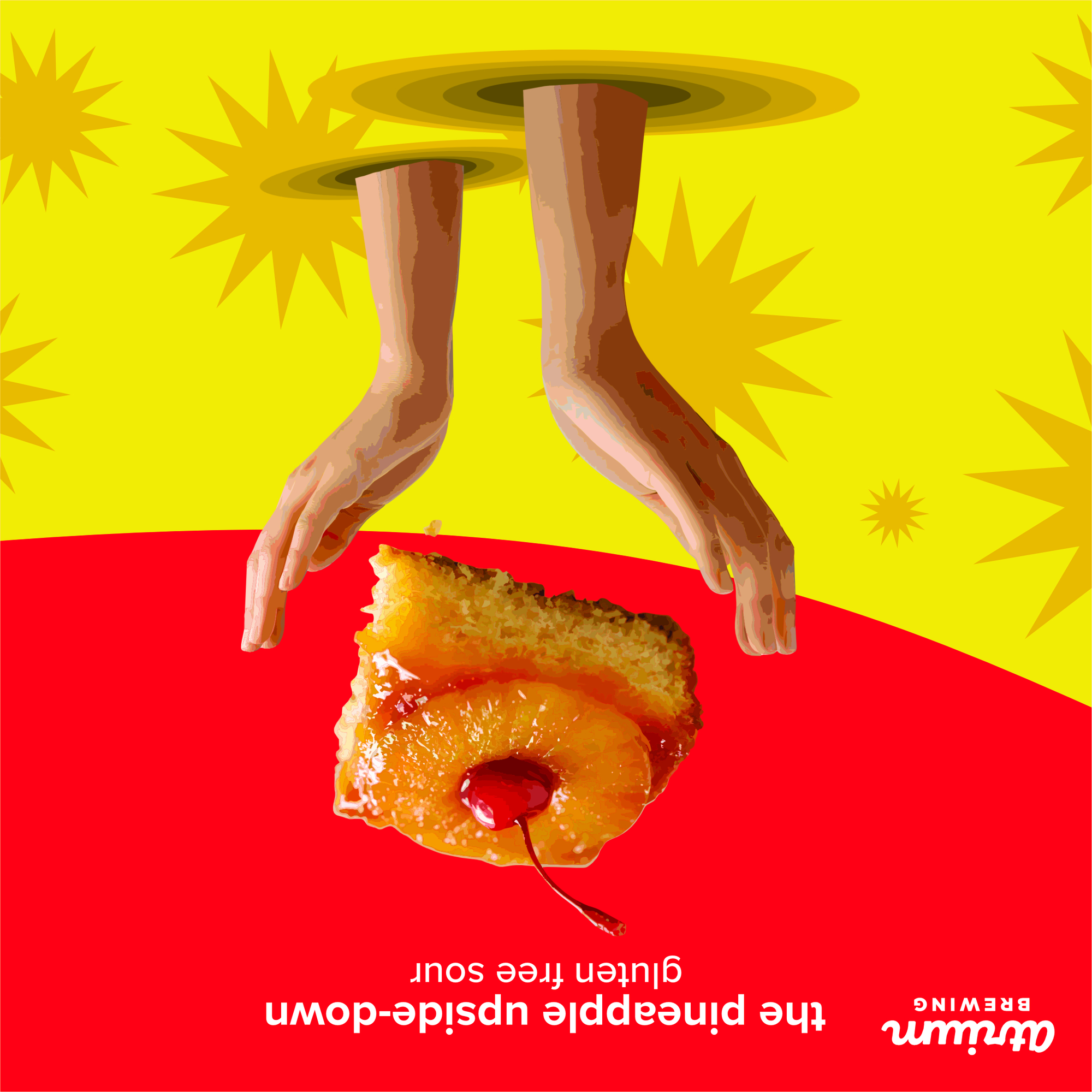 Atrium The Pineapple Upside Down beer Label Full Size