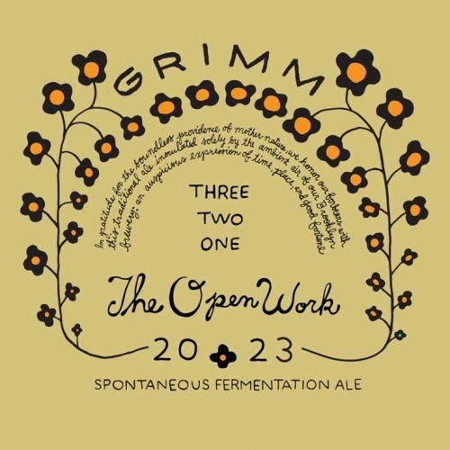 Grimm Open Work Three Two One beer Label Full Size