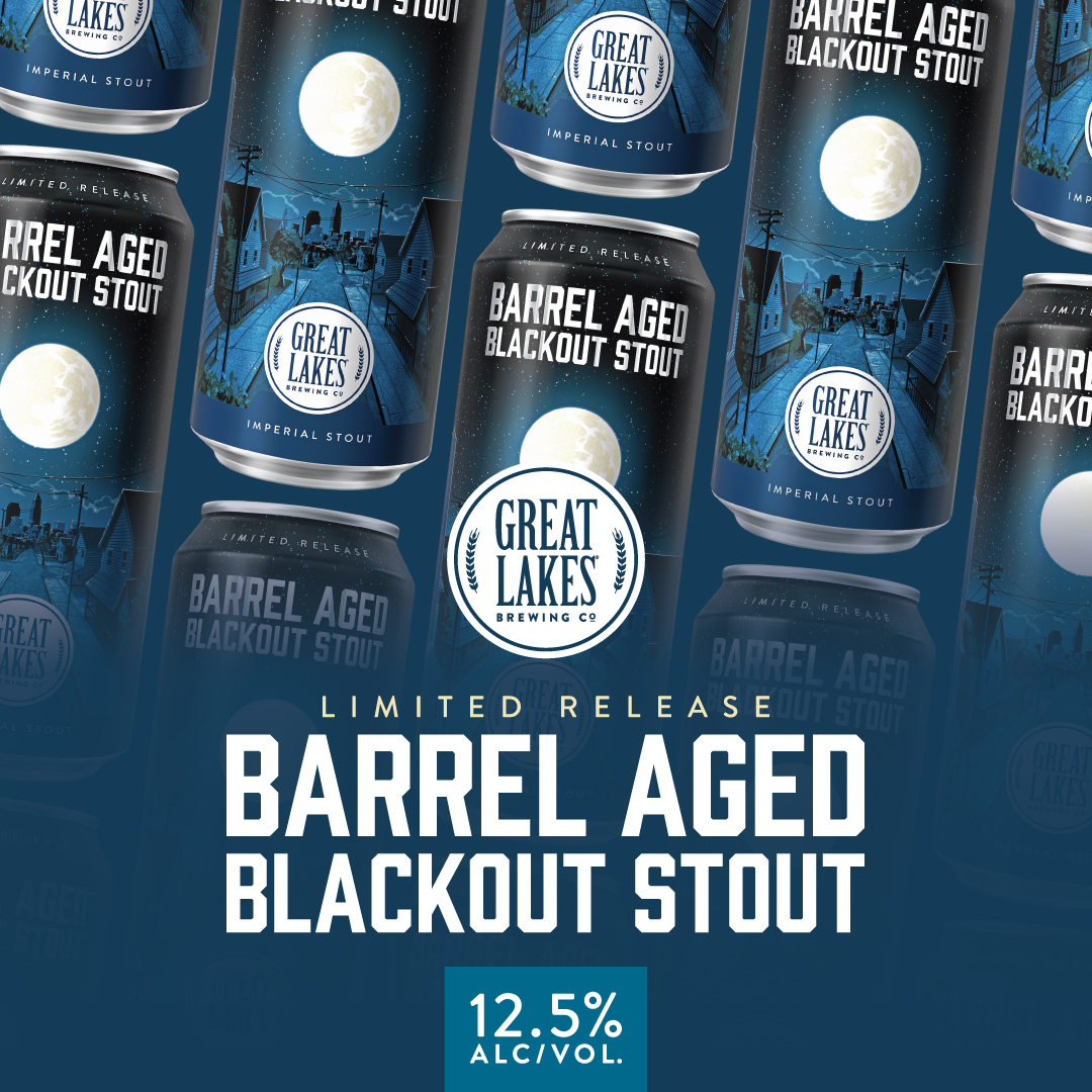 Great Lakes Barrel Aged Blackout Stout (2025) beer Label Full Size