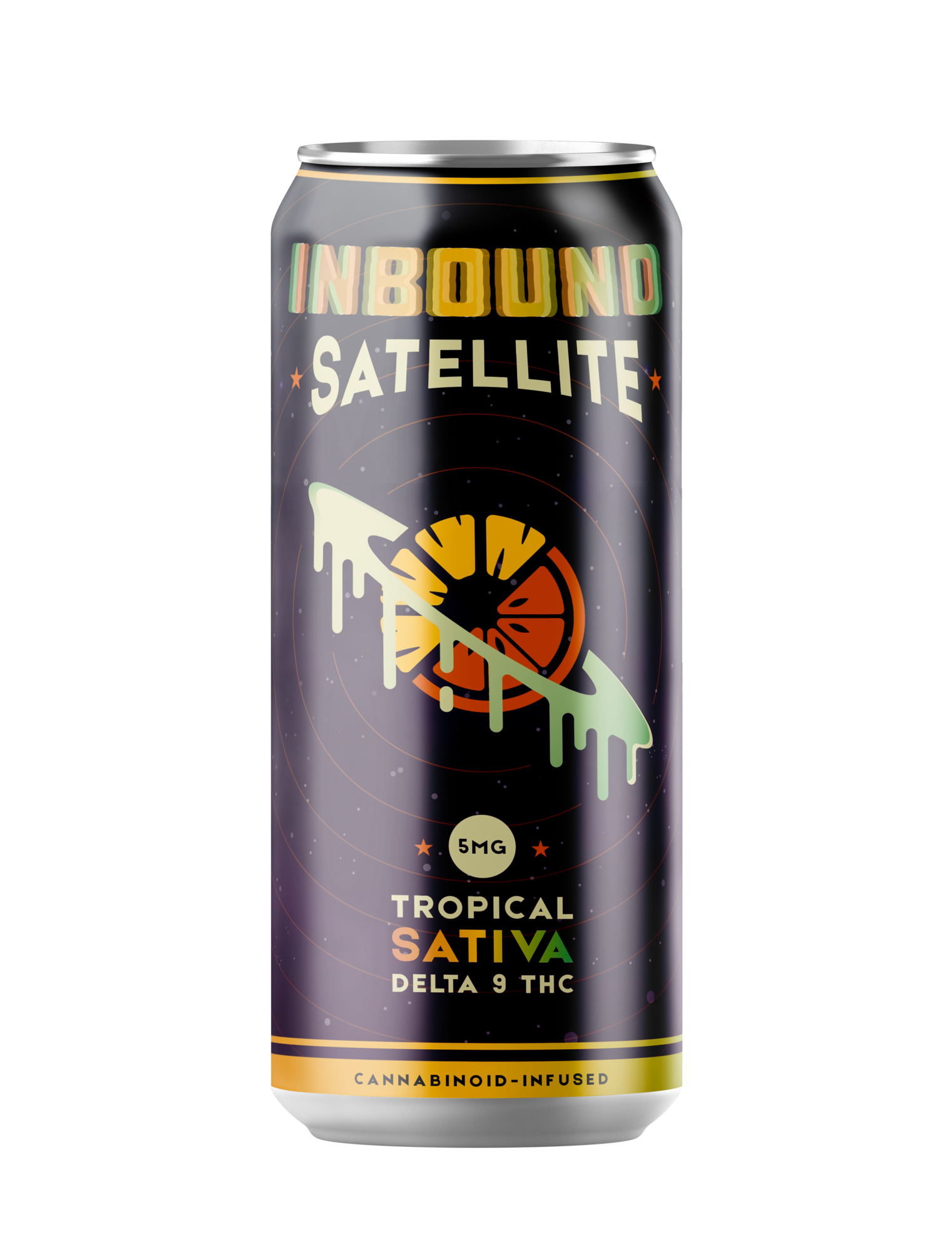Inbound Satellite Tropical beer Label Full Size
