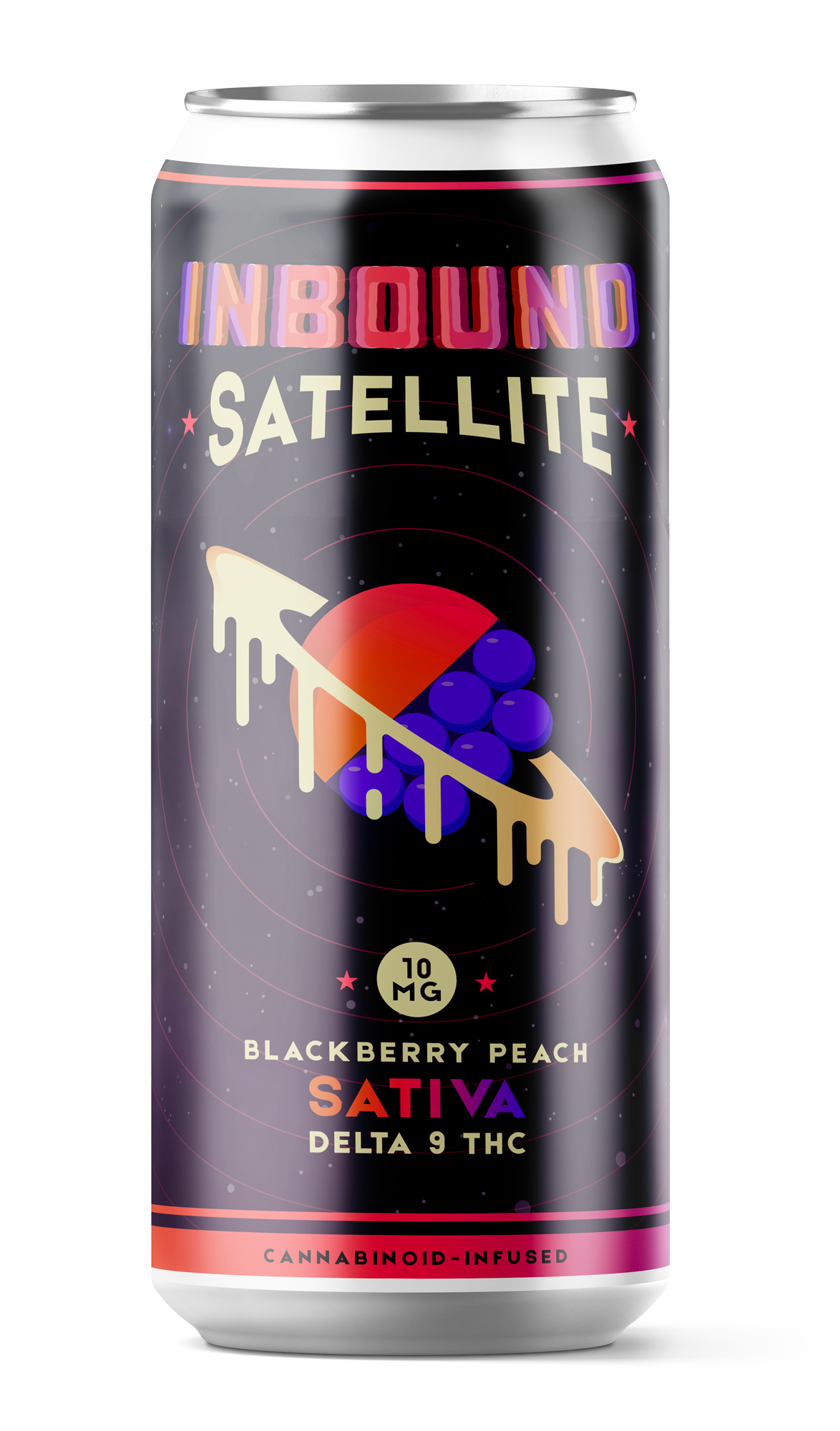Inbound Satellite Blackberry Peach beer Label Full Size